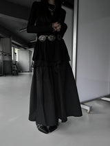 gather balloon long skirt (3color)