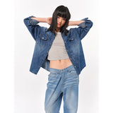 Bluesunflowerホットフィックスウォッシングウェスタンデニムシャツ