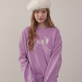 Ribbon Sweatshirt - PURPLE