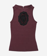 Rose Lace Halter Top #Wine