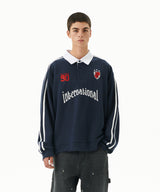 TRACK COLLAR SWEATSHIRT