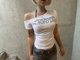 ウェーブショルダーTシャツ