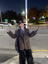 No.0995 check OVER blazer JK