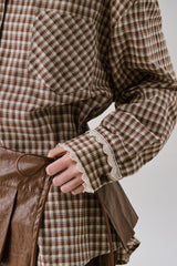 ウィーンチェッカードシャツ [Brown]