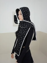 Smile quilted hat muffler