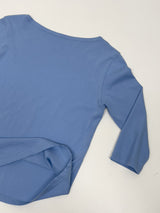Boatneck Cotton Three Quarter T-shirt