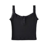 Lilac Lace Button Tank Top 231646396