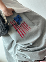 HIP PRINT AMERICAN FLAG VER🤍🤎 ツープリーツバルーンコットンパンパンツ - 4 COLORS