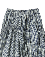 26SS WOMAN チェックシャーリングロングスカート