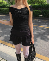 Ribbon lace stockings