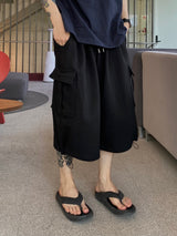 Terry Cargo Sweat String Half Pants 3C
