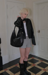 C BELT LOOP HOBO BAG_BLACK