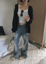  Unisex Basic Loose-Fit Zip-Up Hoodie for Transitional Seasons