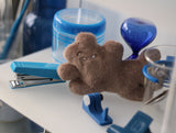 [Doll keychain resembling a fluffy cloud] ホワイトドッグブルーペールブルーココア