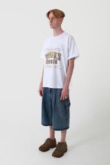 [THANKSMESSIA X ODAGIL] GOLD PINSTRIPE TSHIRT-WHITE