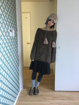 ヘッジオフショルダーニット(3color)