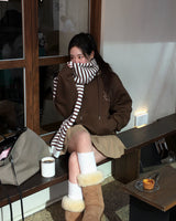 [ORIGINAL] Wrapping Leopard Fleece Hoodie