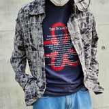 クローバーハートプリントオーバーサイズフィット半袖Tシャツ