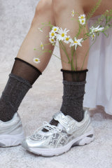 glitter sheer socks set