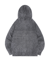 Pigment-Washing-Knit-Hooded-Zip-Up - 2COLOR