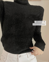 Hairy turtleneck knit