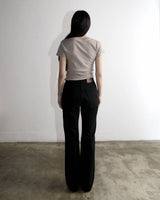 Metal Triclipse Regular Fit Bootcut Cotton Pants Black