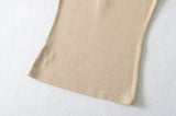 Elin U-Neck Slim Cap Tee