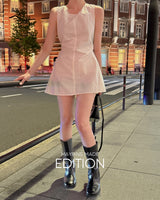 Linbe back open mini-dress