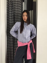 ミラチェックシャーリングシャツ (2color)