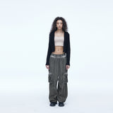 Dyeing Corduroy Cargo Banding Pants Dirty Beige