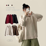 Uniting Loose Fit Color Wool Collar Knitwear