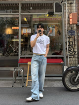 Damage iced denim pants