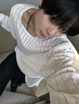 アクビサマースリーブリブニット