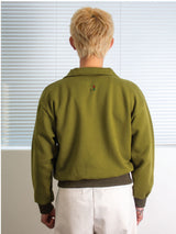 26ss Half zipup logo embroidery knttied sweatshirts 2color
