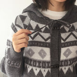 Linga Duffel Nordic Hooded Knit Cardigan