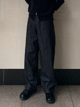 Back Pocket Raw Herringbone Balloon Denim