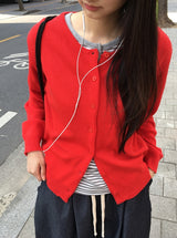 ナイリーベーシックカラーカーディガン