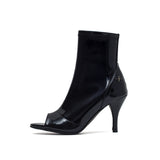 ニューオープントゥスリムアンクルヒール(Glossy Black)