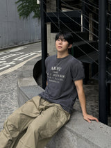 Army pigment dyeing short sleeve t-shirt