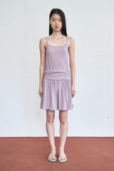 Shirring Waist Dress (Light Purple)