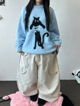 ドイングツーポケットフリースバルーンワイドパンツ🖤🤎 4カラー