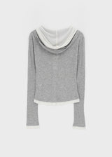 [MADE] Miti Wool Tencel Henley Neck Long Sleeve Hoodie