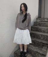 waffle hood zip-up