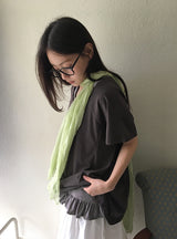 [BAONHAUS] Hironen Button Frill Layered Sleeveless