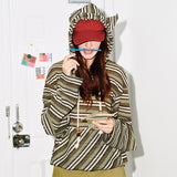 Striped Cat Ear Hoodie