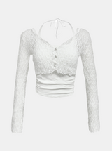 Norton Lace Cardigan & Shirring Top