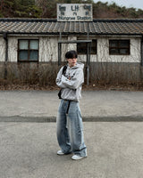 Stay Lettering Cropped Hoodie