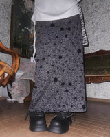 (2color)フラワーフォールドオーバーバンディングロングスカート