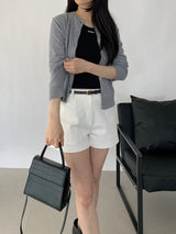 Nanore Round Neck Knit Cardigan