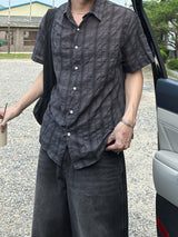 Linen check half shirts
